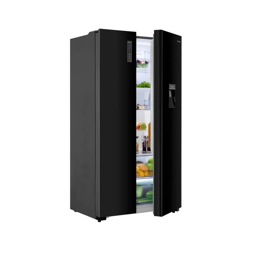 Hisense-Fridge-549L-Non-frost-Side-by-Side-Black-with-Water-Dispenser-REF668DR