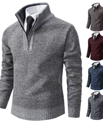 Men's Zipper Half Turtleneck