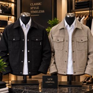 Jacket Classic Warm Woolen Fabric Comfortable Outerwear